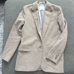 Aritzia Beige Tailored Blazer